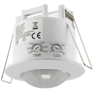 Chilitec Decken-Einbau-Bewegungsmelder 360° Innen Loch Ø 60mm PIR Sensor Weiß
