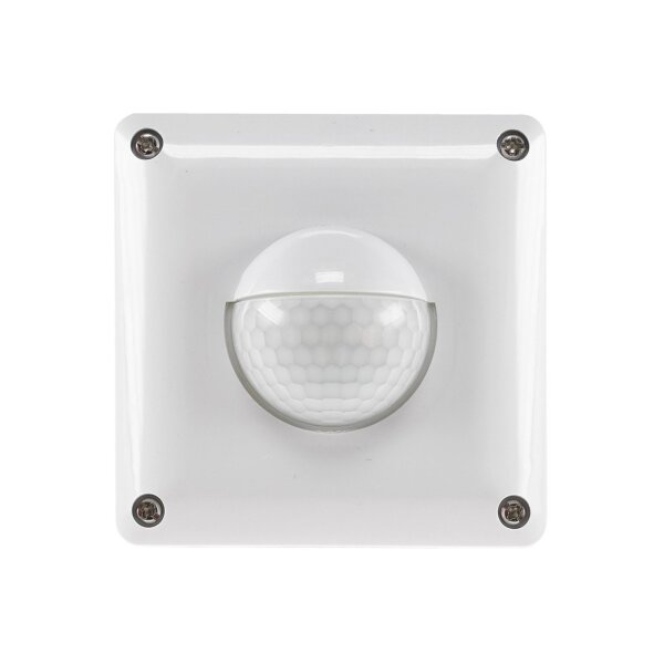 ChiliTec Bewegungsmelder IP65 190° Unterputz Silikon Dichtung Innen & Aussen 9m Reichweite 230V I 2 & 3 Draht Anschlus Ersetzt einen Lichtschalter Weiß