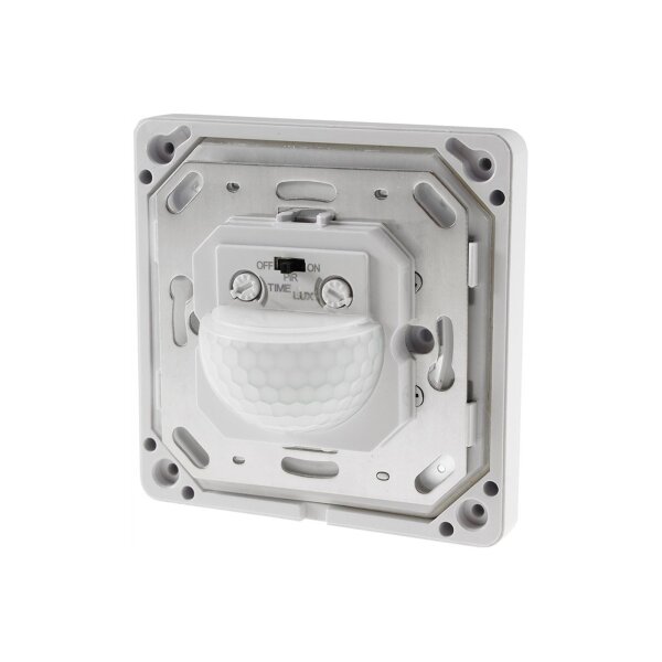 ChiliTec Bewegungsmelder IP65 190° Unterputz Silikon Dichtung Innen & Aussen 9m Reichweite 230V I 2 & 3 Draht Anschlus Ersetzt einen Lichtschalter Weiß