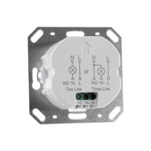 ChiliTec Bewegungsmelder IP65 190° Unterputz Silikon Dichtung Innen & Aussen 9m Reichweite 230V I 2 & 3 Draht Anschlus Ersetzt einen Lichtschalter Weiß