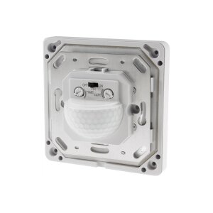 ChiliTec Bewegungsmelder IP65 190° Unterputz Silikon Dichtung Innen & Aussen 9m Reichweite 230V I 2 & 3 Draht Anschlus Ersetzt einen Lichtschalter Weiß