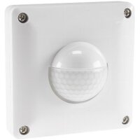 ChiliTec Bewegungsmelder IP65 190° Unterputz Silikon Dichtung Innen & Aussen 9m Reichweite 230V I 2 & 3 Draht Anschlus Ersetzt einen Lichtschalter Weiß