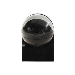 ChiliTec Bewegungsmelder Aussen IP44 180° Erfassung 12m Reichweite Wand Aufputz Wetterfest für Aussenbereich Schwenkbar/Neigbar Schwarz