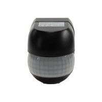 ChiliTec Bewegungsmelder Aussen IP44 180° Erfassung 12m Reichweite Wand Aufputz Wetterfest für Aussenbereich Schwenkbar/Neigbar Schwarz