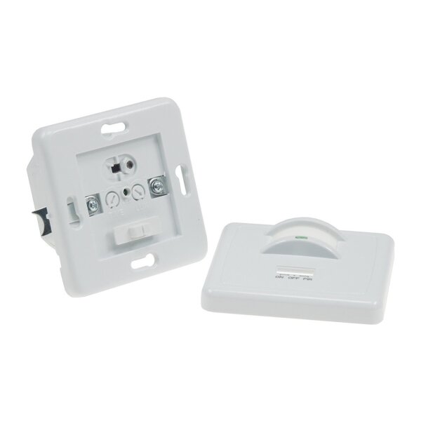 ChiliTec Bewegungsmelder 160° Erfassung Unterputz Einbau 9m Reichweite LED Geeignet 3-Draht Infrarot Sensor UP Montage I Parallel-Schaltung I Weiß