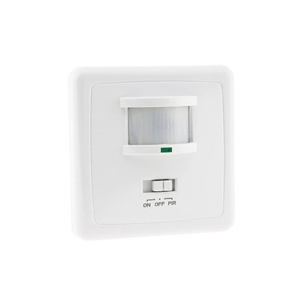 ChiliTec Bewegungsmelder 160° Erfassung Unterputz Einbau 9m Reichweite LED Geeignet 3-Draht Infrarot Sensor UP Montage I Parallel-Schaltung I Weiß