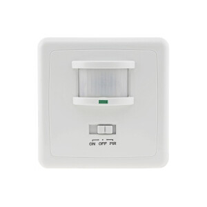 ChiliTec Bewegungsmelder 160° Erfassung Unterputz Einbau 9m Reichweite LED Geeignet 3-Draht Infrarot Sensor UP Montage I Parallel-Schaltung I Weiß