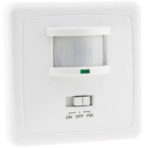 ChiliTec Bewegungsmelder 160° Erfassung Unterputz Einbau 9m Reichweite LED Geeignet 3-Draht Infrarot Sensor UP Montage I Parallel-Schaltung I Weiß