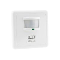 ChiliTec Bewegungsmelder 160° Erfassung Unterputz Einbau 9m Reichweite LED Geeignet 3-Draht Infrarot Sensor UP Montage I Parallel-Schaltung I Weiß