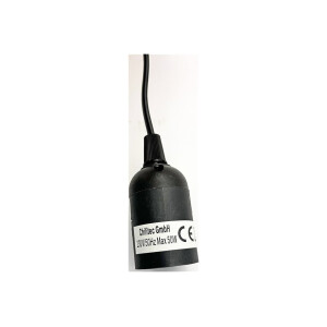 ChiliTec Baufassung Renovierfassung E27 mit 15cm Kabel und Zugentlastung I Renovierungsarbeiten Malerarbeiten