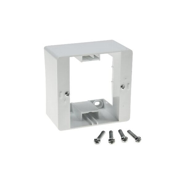 ChiliTec Aufputz-Rahmen für Unterputzdosen Aufputz Gehäuse Aufputz Unterputzdose Steckdosen Gehäuse 80x80mm Weiß