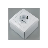 ChiliTec Aufputz-Rahmen für Unterputzdosen Aufputz Gehäuse Aufputz Unterputzdose Steckdosen Gehäuse 80x80mm Weiß