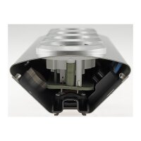 ChiliTec 4-fach Edelstahl Ecksteckdose mit 4x Schutzkontakt-Steckdosen 230V, 45° Winkel mit erhöhtem Berührungsschutz Aufbau-Steckdose für Küche, Büro, Bad