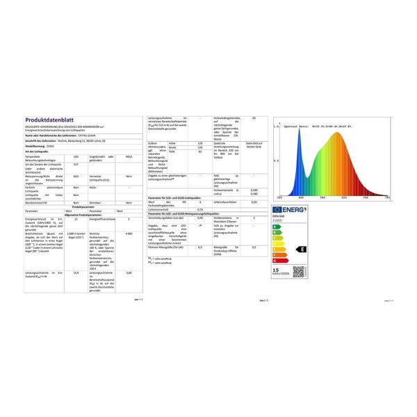 ChiliTec 3x E27-Fassung mit 15cm Kabel + Passende LED Glühlampe E27"G90 AGL" neutralweiß