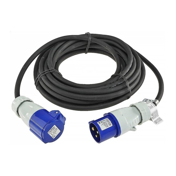 CEE Verlängerungskabel 10Meter IP44 Stecker Kupplung mit Schutzdeckel 230V I H07RNF 3G2,5