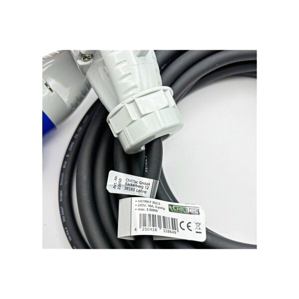 CEE Verlängerungskabel 10Meter IP44 Stecker Kupplung mit Schutzdeckel 230V I H07RNF 3G2,5