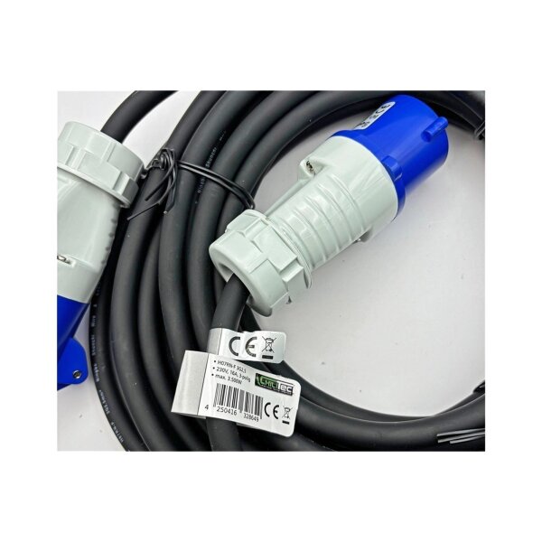 CEE Verlängerungskabel 10Meter IP44 Stecker Kupplung mit Schutzdeckel 230V I H07RNF 3G2,5