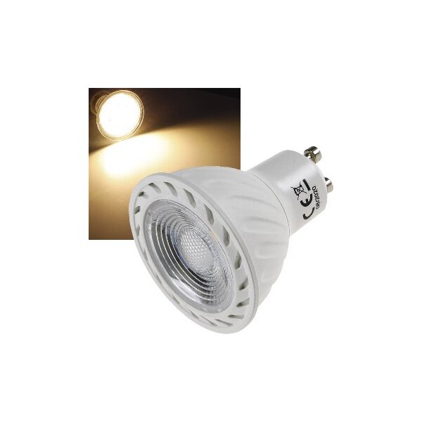LED Strahler GU10 "H60 COB Dimmbar" 3000k, 540lm, 230V/7W, warmweiß