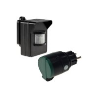 Funk Steckdose Außen mit Bewegungsmelder – IP44 Set 2000W für Garten & Außenbeleuchtung