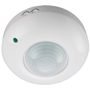 Bewegungsmelder für Wand & Decke 360° Infrarot Detektor Aufbau für LED geeignet 6m Reichweite Weiß