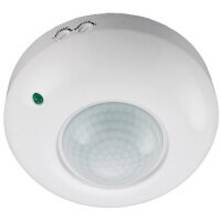 Bewegungsmelder für Wand & Decke 360° Infrarot Detektor Aufbau für LED geeignet 6m Reichweite Weiß
