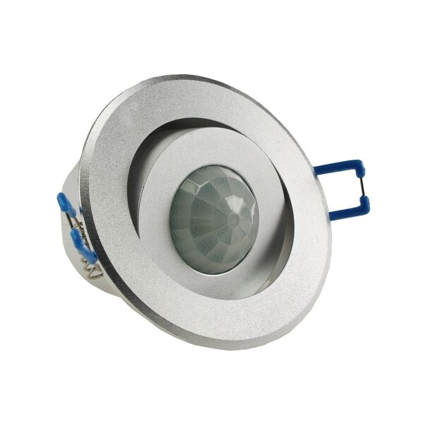 Bewegungsmelder 360° für Decke & Wand Einbau-Bewegungsmelder Schwenkbar 8m Reichweite Ø68mm Einbau 230V Unterputz PIR-Sensor Innenbereich
