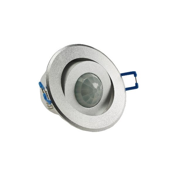 Bewegungsmelder 360° für Decke & Wand Einbau-Bewegungsmelder Schwenkbar 8m Reichweite Ø68mm Einbau 230V Unterputz PIR-Sensor Innenbereich
