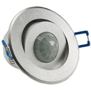 Bewegungsmelder 360° für Decke & Wand Einbau-Bewegungsmelder Schwenkbar 8m Reichweite Ø68mm Einbau 230V Unterputz PIR-Sensor Innenbereich