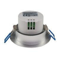 Bewegungsmelder 360° für Decke & Wand Einbau-Bewegungsmelder Schwenkbar 8m Reichweite Ø68mm Einbau 230V Unterputz PIR-Sensor Innenbereich
