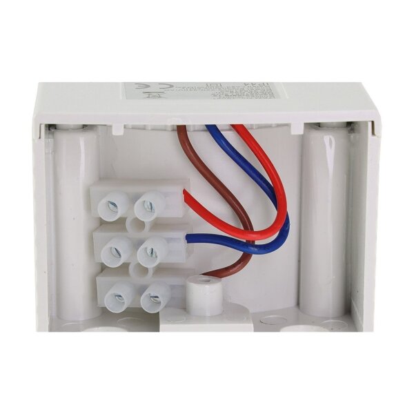 Bewegungsmelder 180° IP44 Innen und Aussen Spritzwassergeschützt 12M Reichweite Einstellbar Weiß