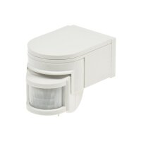 Bewegungsmelder 180° IP44 Innen und Aussen Spritzwassergeschützt 12M Reichweite Einstellbar Weiß