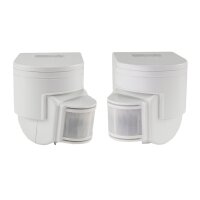 Bewegungsmelder 180° IP44 Innen und Aussen Spritzwassergeschützt 12M Reichweite Einstellbar Weiß