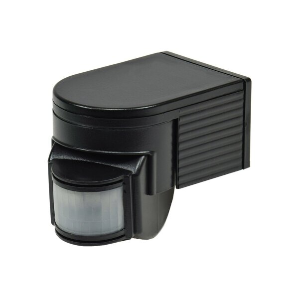 Bewegungsmelder 180° Innen und Aussen IP44 12m Reichweite Aussen-Sensor Einstellbar Schwarz