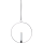 Edler Metallring mit LED Stab-Kerze "3D FLAMME" Ø 28cm zum Hängen Design-Laterne