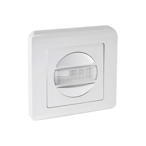 Bewegungsmelder 160° Unterputz 9m Detektion 2-Draht Technik Ersatz für Lichtschalter Wandeinbau Sensor UP Einbau Weiß