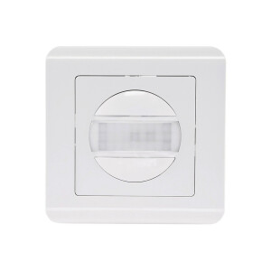 Bewegungsmelder 160° Unterputz 9m Detektion 2-Draht Technik Ersatz für Lichtschalter Wandeinbau Sensor UP Einbau Weiß