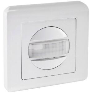 Bewegungsmelder 160° Unterputz 9m Detektion 2-Draht Technik Ersatz für Lichtschalter Wandeinbau Sensor UP Einbau Weiß
