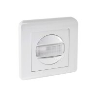 Bewegungsmelder 160° Unterputz 9m Detektion 2-Draht Technik Ersatz für Lichtschalter Wandeinbau Sensor UP Einbau Weiß