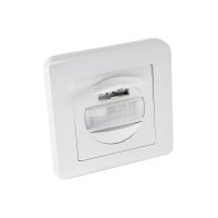 Bewegungsmelder 160° Unterputz 9m Detektion 2-Draht Technik Ersatz für Lichtschalter Wandeinbau Sensor UP Einbau Weiß