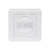 Bewegungsmelder 160° Unterputz 9m Detektion 2-Draht Technik Ersatz für Lichtschalter Wandeinbau Sensor UP Einbau Weiß