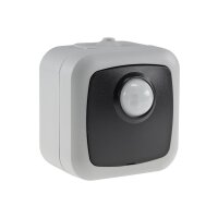 Aufputz Bewegungsmelder für Aussen IP44 Sensor 120° Erfassung 6m Reichweite für Garage Keller Hauseingang 2-500W LED geeignet Aufputz Zeit Regelbar Grau