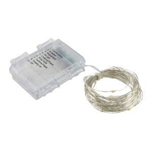 LED Drahtlichterkette 8?m – 80 LEDs warmweiß...