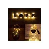 LED Drahtlichterkette 8?m – 80 LEDs warmweiß – Batterie & 8 Modi – IP44