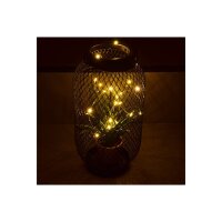 LED Drahtlichterkette 8?m – 80 LEDs warmweiß – Batterie & 8 Modi – IP44