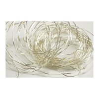 LED Drahtlichterkette 8?m – 80 LEDs warmweiß – Batterie & 8 Modi – IP44