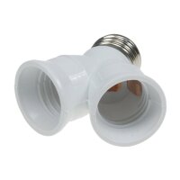 2-fach Lampenfassung Y-Adapter für E27 Lampen Schraubfassung Lampenadapter Weiß