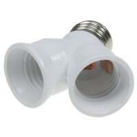 2-fach Lampenfassung Y-Adapter für E27 Lampen Schraubfassung Lampenadapter Weiß