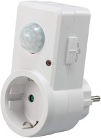 ChiliTec Zwischenstecker Steckdose mit Bewegungsmelder 120° 9m Reichweite 230V 1200W LED geeignet 3 Stück Weiß