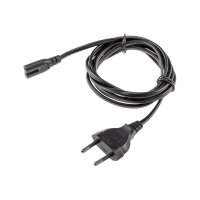 Netzkabel Eurostecker > Doppelnutstecker H03VVH2-F2G, 0,75 mm², 2,5A/250V, 1,5m