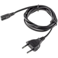 Netzkabel Eurostecker > Doppelnutstecker H03VVH2-F2G, 0,75 mm², 2,5A/250V, 1,5m